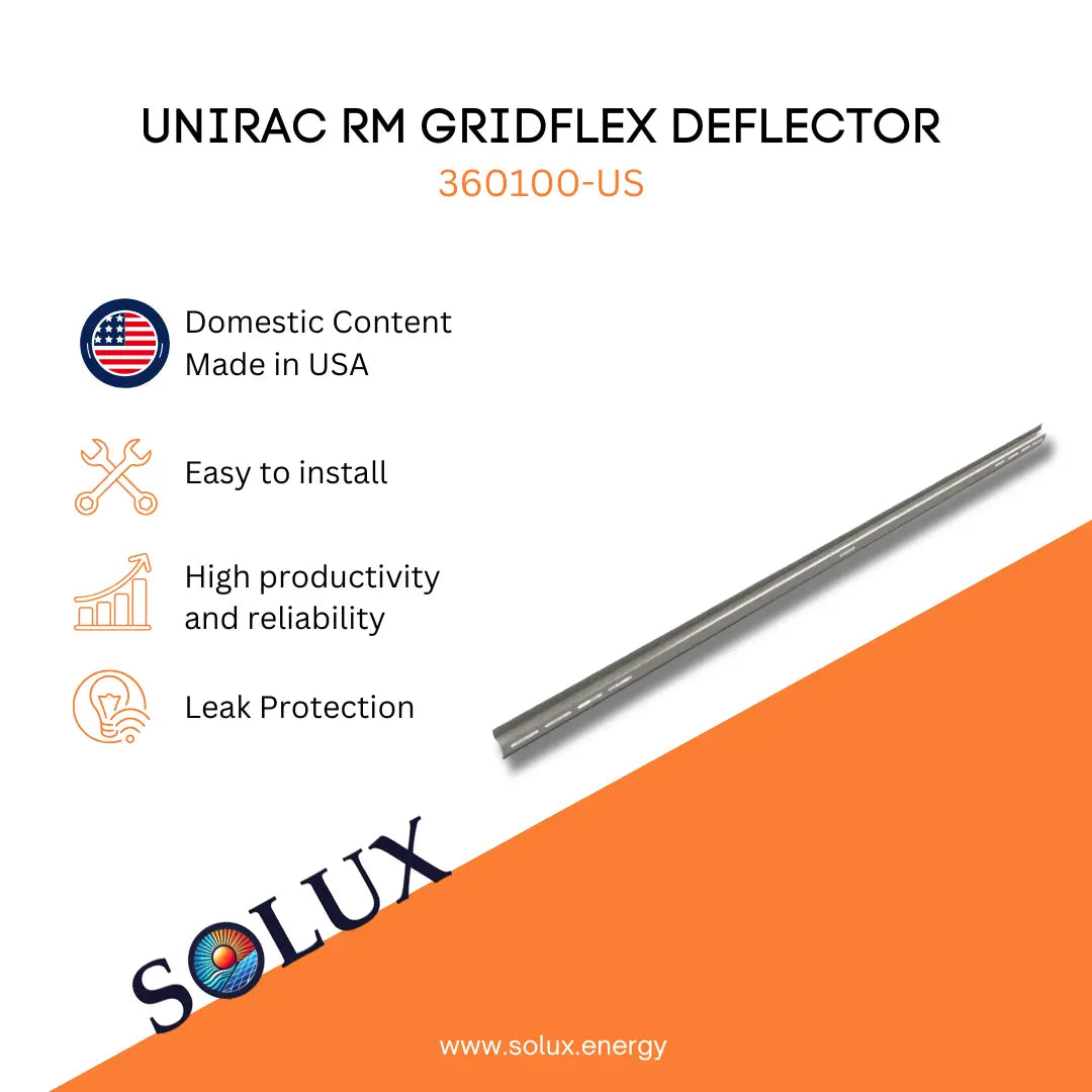 This is an image of Unirac RM GridFlex Deflector 77 - 83 inches Domestic Solution
